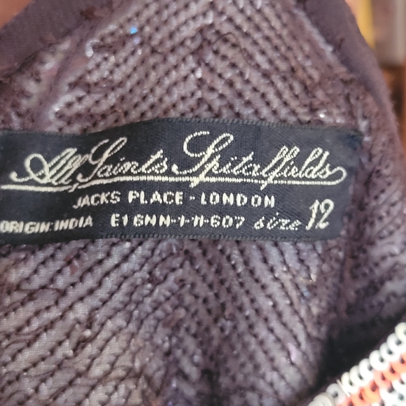 All Saints Tank Size 12 Aztec Club Going Out Festival Sequin As Seen On TV - Picture 4 of 5